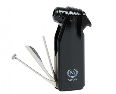 Briquet MYON Pipe Piezo Noir, avec accessoires AUVIZIR Rennes