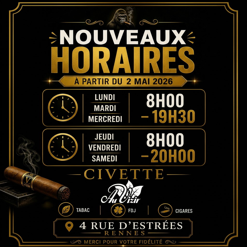 affiche-horaires 2026-auvizir-Rennes